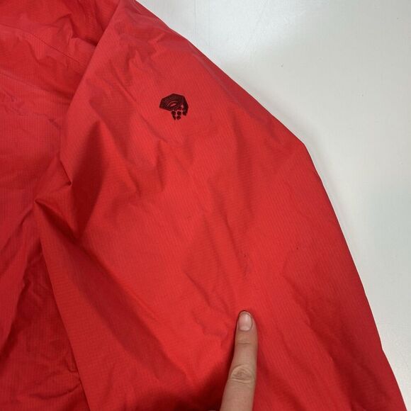 Mountain Hardwear Plasmic Jacket Womens XL Full Zip Hooded Rain Water Resistant - Picture 6 of 10